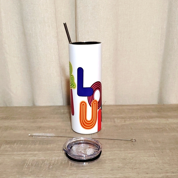 Private Listing Custom Tumbler 20oz Skinny Hot/Cold Sublimated NIB - Picture 2 of 5